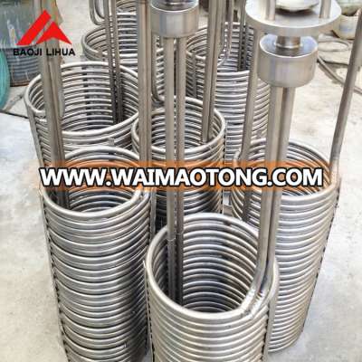 Hot sale ASTM B337 ASTM B338 Gr1,Gr2 Strong anticorrosive property titanium coil pipe for heat exchanger